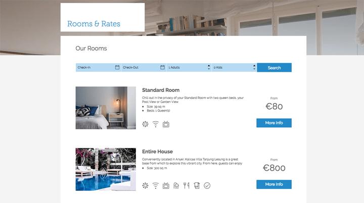 wix hotels rooms