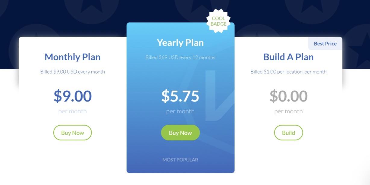 Windscribe VPN plans and pricing
